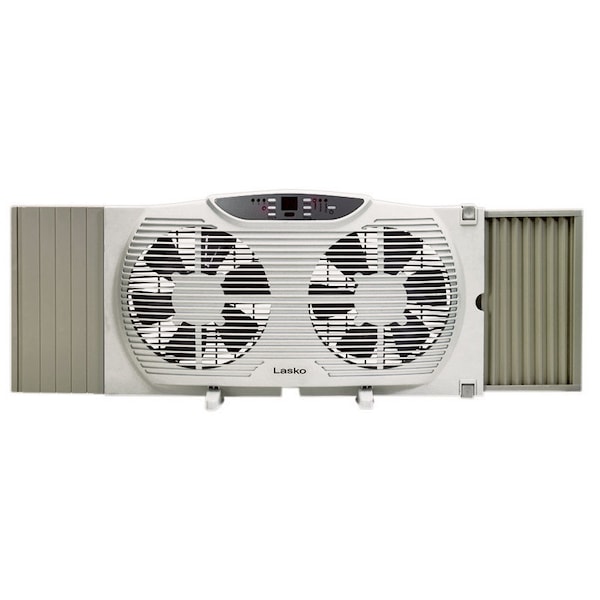 Lasko Lasko 12.9 in. H X 9 in. D 3 speed Electronically Reversible Twin Window Fan Remote Control W09550 - main